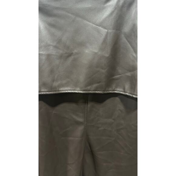 Tahari Women Faux Leather Trench Coat - Picture 4 of 6